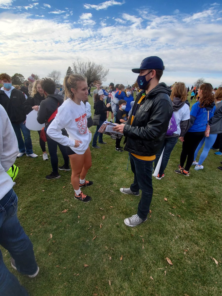WHEaglesSports's tweet photo. West Hancock's Rachel Leerar in action at the State Cross Country meet.   Congratulations Rach. https://t.co/HIwCevmxWW