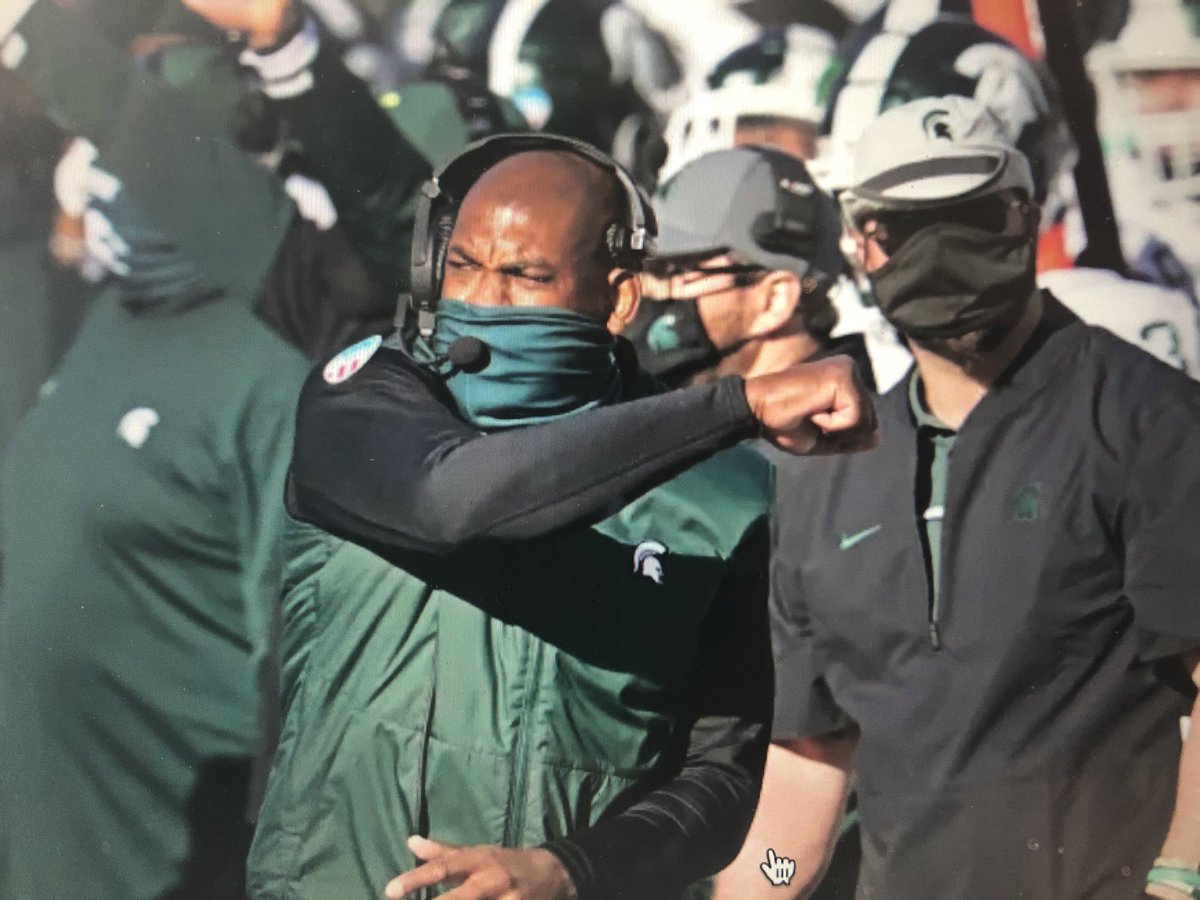 CrowleySullivan's tweet photo. Some months ago, a photo of @Coach_mtucker enjoying a cigar made the rounds. UMAAers had typical UMAA fun throwing shade at the man, the photo, etc. What do those same UMAAers think of Coach Tucker in these photos? @MSU_Football @DantonioMark #RELENTLESS https://t.co/zI6uyqpnkv