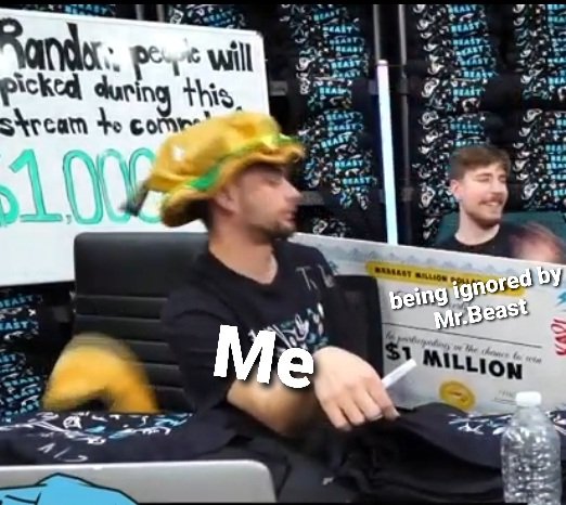 IGuano's tweet photo. @MrBeastYT #WinAMillion lol I'll keep making memes https://t.co/WCsHAg4yKJ