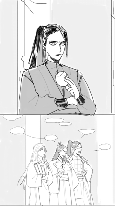 Happy Hualianween everyone !!!
We did a small exchange between friend, my gift to @/Hicalifuon : Beefleaf and food ?
Title : Everything look less intense with crumbs on your face
Tags : First meeting, food, #beefleaf SPOILER /!!!\
AO3 : https://t.co/rqaqwrJLKs
(1/5) 