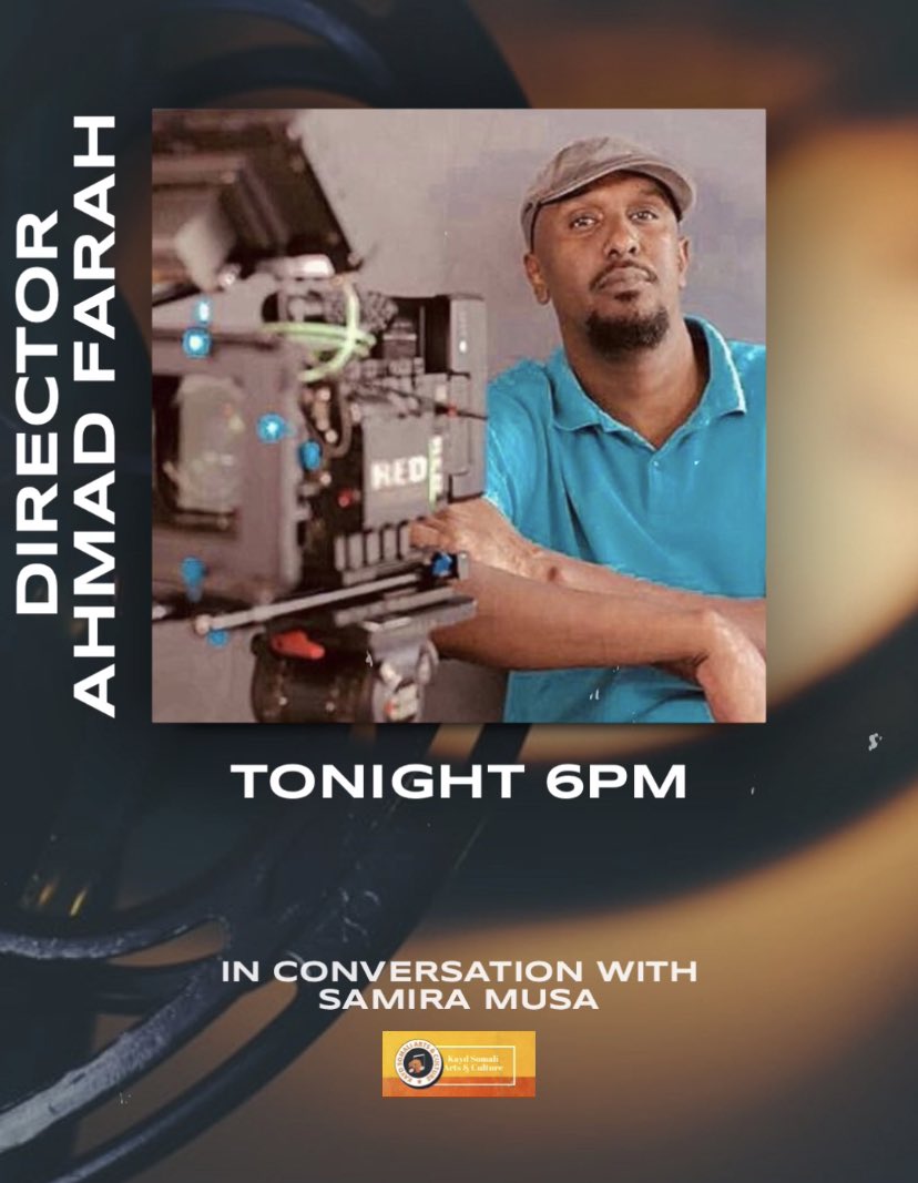 ahmetsomali's tweet photo. This is amazing! I was waiting all night to watch this inspiring interview from @SomaliWeekFest. Absolutely Love it!! Director Ahmed Farah from @RiyoFilms talking about his new movie '' Ayaanle '' Thank you @_samira_musa you did well. #SWF2020
๐ฅ: https://t.co/PAorTltEqC https://t.co/saUHShOoOa
