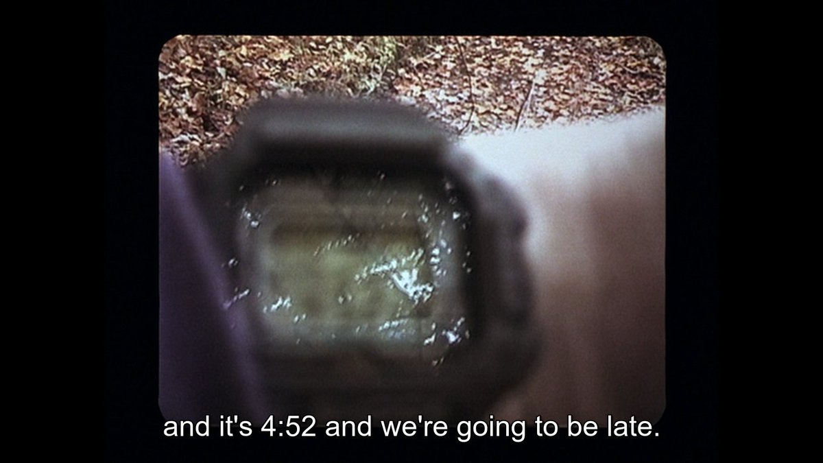 ah, i see, she rushed this one, BUT oh my god look at that second shot with the trees reflected in the watch face. i don't really subscribe to the spookier interpretations of this movie but that's a fanTAStic image of nature invading & overwriting technology