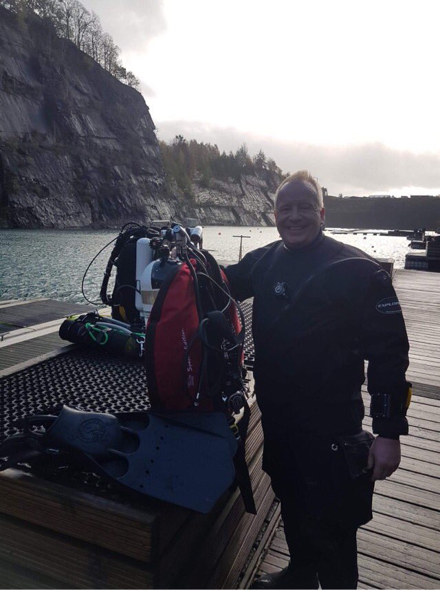 Great to be back in the water for some XCCR rebreather fun @NDAC_co_uk today! #TDI #scubadiving #technicaldiving #scuba