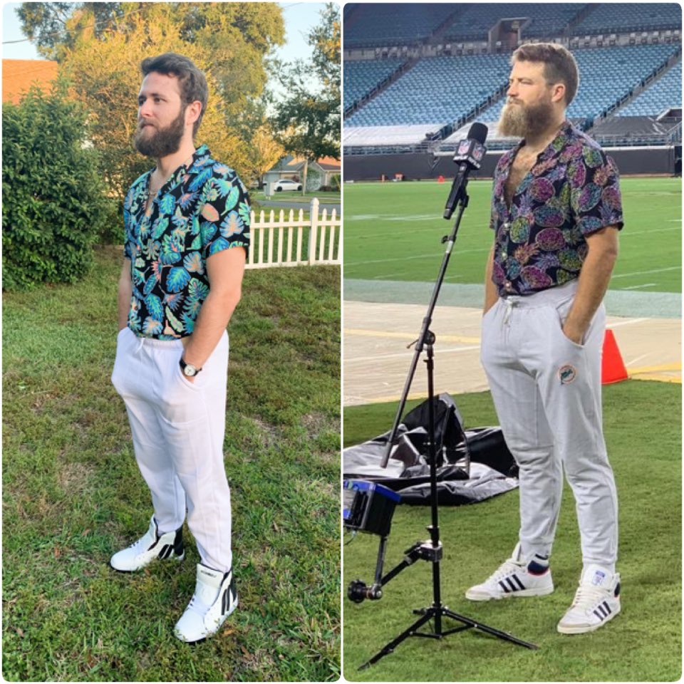 TeamZachDean's tweet photo. “For all the ladies out there, I’m taken, I’m sorry.” - Ryan Fitzpatrick, 09-24-20. 

Happy Halloween! https://t.co/1rRcM14Elq