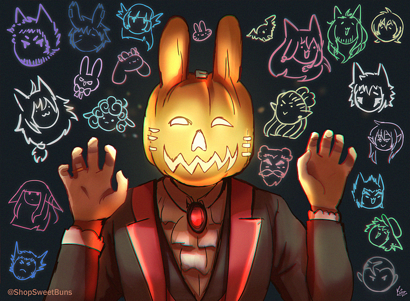 ShopSweetBuns's tweet photo. #Kemonoctober Day 31: Spooky (ft. MEEE )

Drew all the OC's I used for this month. I diiid iit! Completed Kemonoctober! Happy Halloween!🎃 https://t.co/AMmwY8BpFI