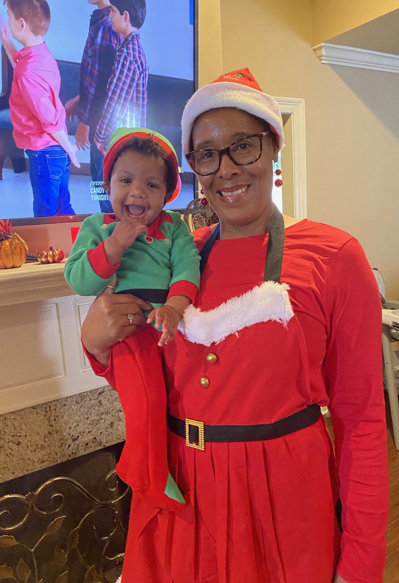 mamaj66's tweet photo. Happy Halloween from Santa’s helper and his Lil Elf!  My first party 🎉 with my grandson! #makingmemories2020 https://t.co/HGgpVysjSX