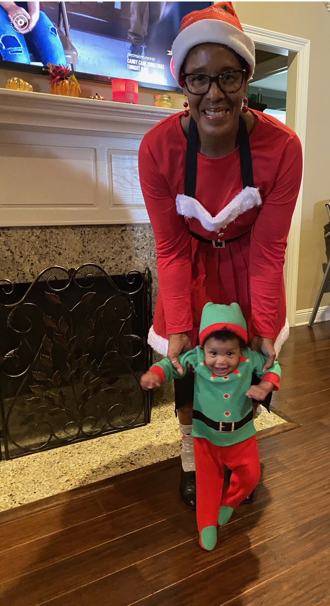 mamaj66's tweet photo. Happy Halloween from Santa’s helper and his Lil Elf!  My first party 🎉 with my grandson! #makingmemories2020 https://t.co/HGgpVysjSX