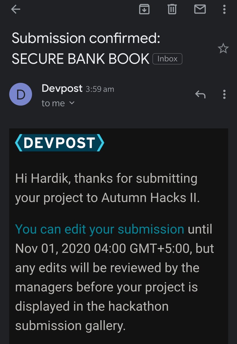 Hardikkaushik_'s tweet photo. Woho! I and@aryantnigam has successfully submitted our hack for this year @AutumnHacks #AutumnHacksII 
No matter what's the result, but this eat,code,repeat 3 days cycle has taught me many new things!
#WeEnjoyedThis Mentors,organisers are👌🔥 and that 🎵 channel is❤️.#hackathon https://t.co/1NOmDSx73o