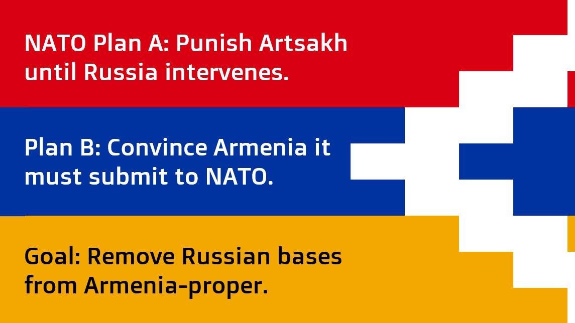 The other strategic goal in this conflict, as outlined by the RAND Corporation, is to put pressure on Russia and eventually force Armenia to allow NATO bases in its territory. This would fulfill 2 goals: completing the encirclement of Russia and Iran by NATO.