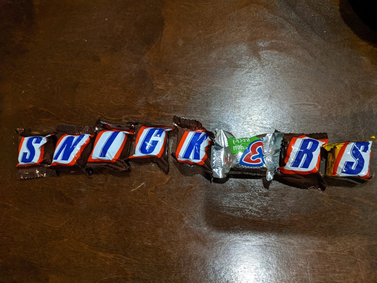 ToiletThoughts's tweet photo. One of these things is not like the other one. @SNICKERS #HalloweenProblems #WorkWithWhatYaGot #ImEatingAllTheCandy #TrickAndTreat https://t.co/t7kPOzbcRf