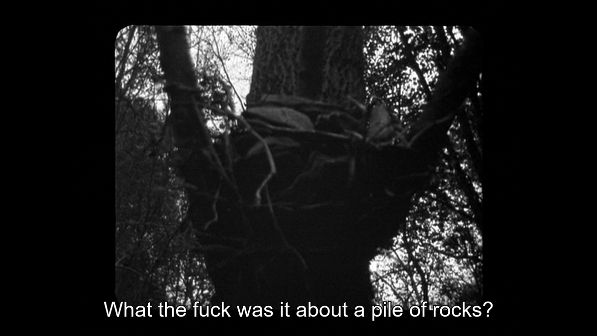 but this is great because they get out the 16mm to apply their Sombre Documentary Tone to these rocks, and the result ends up being haunting but in a kind of commodified way, and statelier and maybe eerie-looking but in a Safe way. you look through the lens and you nail it down