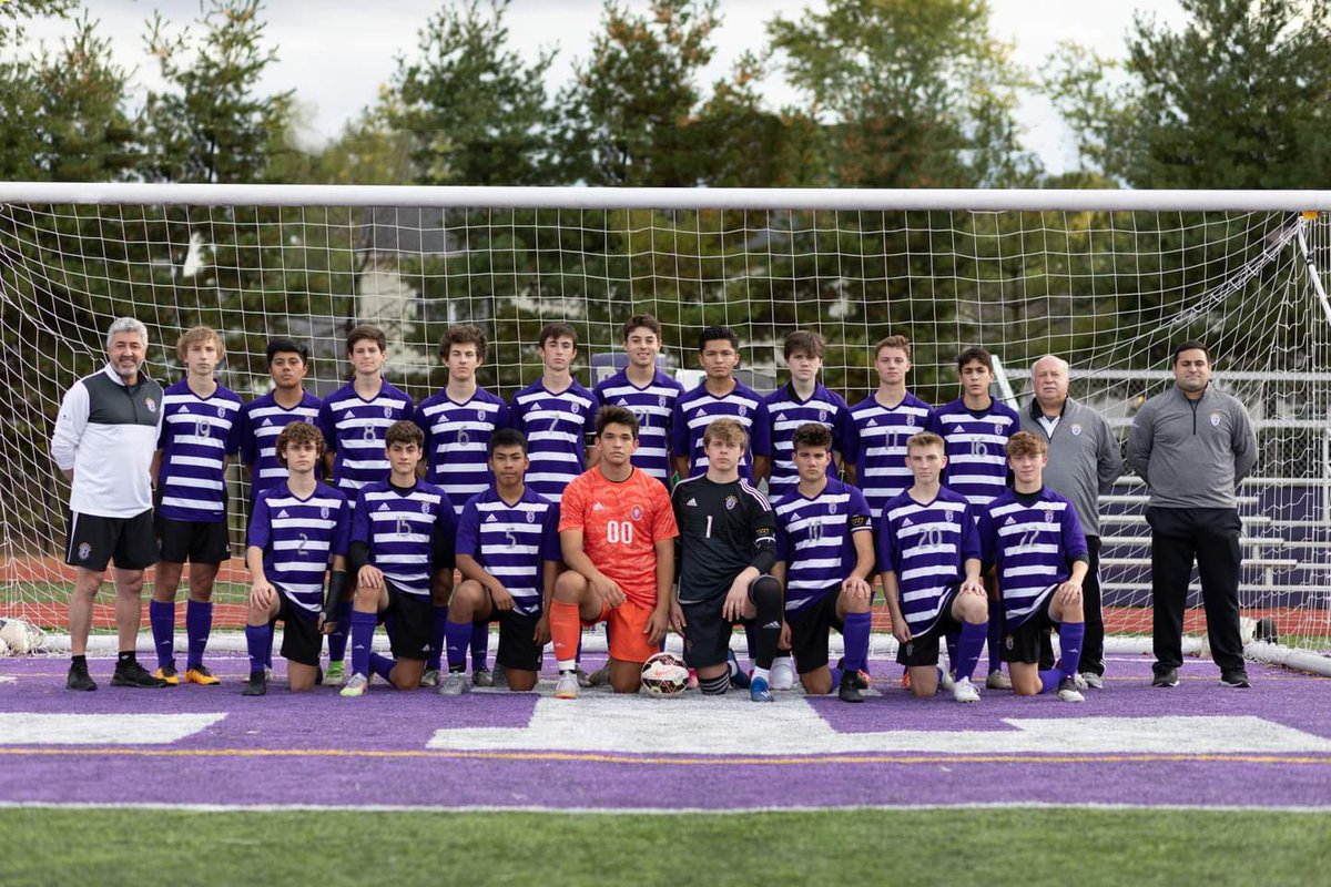 sfdboyssoccer's tweet photo. District Champions!!! DeSales wins 2-1 against Watterson. Goals by Alex and Andrew Shaffer. Weikert with 7 saves, game savers!!! @SFDAthletics @pouringpurple @ThisWeekDave https://t.co/4b0fzF1cOK
