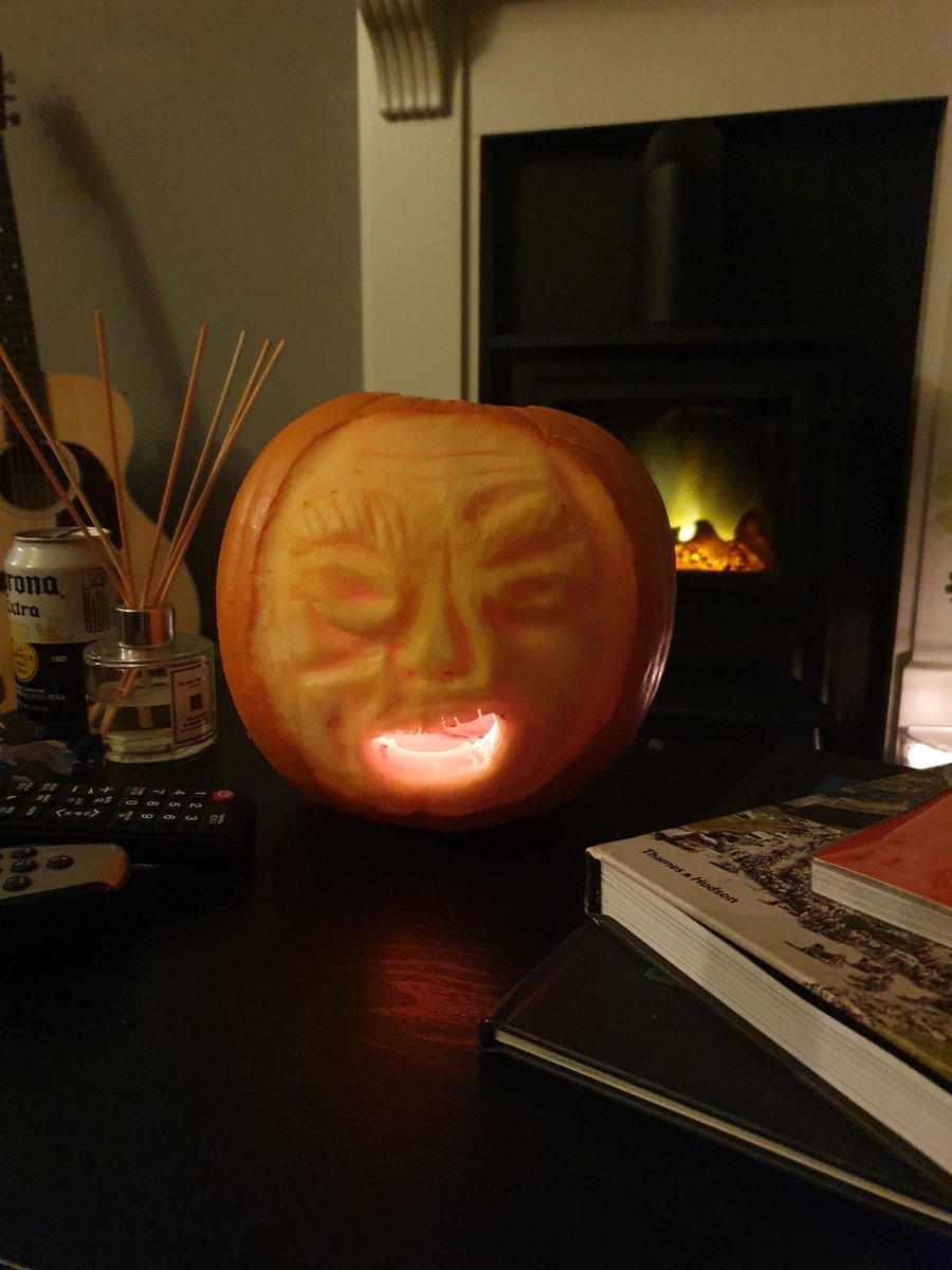 rmatherton's tweet photo. Happy Halloween 🎃💀👻

Spooks are us

Full points to who can guess the inspiration for this year's pumpkin 😅 https://t.co/MFpopX0z6V