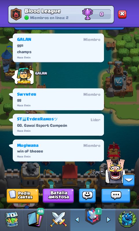 31/10/20 "BLOOD LEAGUE"

Nos enfrentamos un duro rival <a href="/TeanCr/">ALMANSA ACADEMY CR</a> . Despuès de tanto esfuerzo,lucha y dedicaciòn. Agradezco a la comunidad <a href="/BloodLeague1/">Blood League</a> por esta oportunidad para @GAWAI_ESPORT 

"JAMÀS RENDIRSE" "AVECES SE GANA Y AVECES... SE APRENDE"

GG EQUIPO 🔥¡VAMOS POR MÀS!🔥