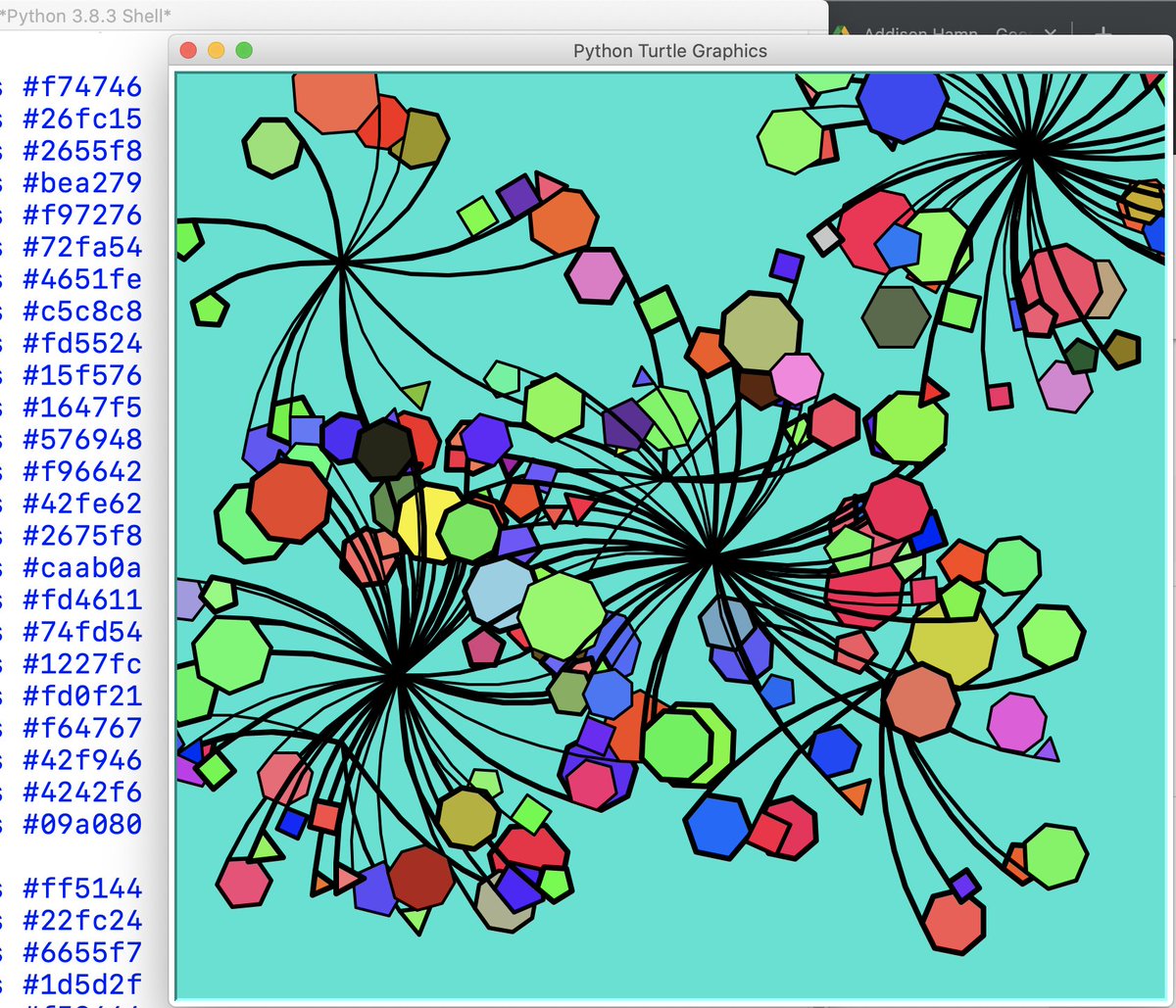 rochebox's tweet photo. Students in my Python class making some cool designs! https://t.co/fFnbnt3cii