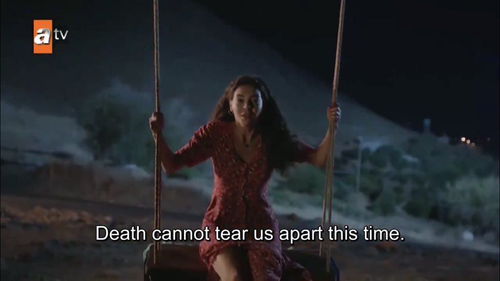 okay but sen bir aysın is playing while reyyan says that death can’t separate them. this is the same song that played on ep 29 when they talked about finding each other in paradise after they die DO YOU GUYS UNDERSTAND HOW POETICALLY SAD THIS IS DO YOU UNDERSTAND  #Hercai  #ReyMir