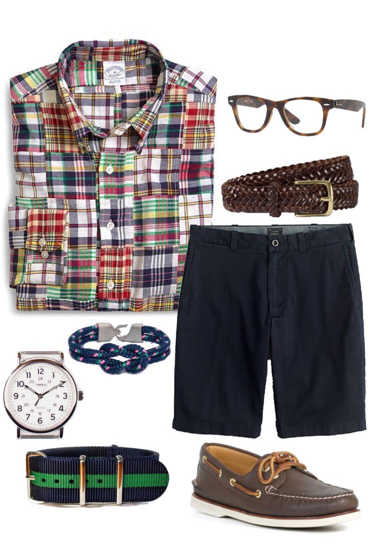 MrPSeanMorgan's tweet photo. What I wore today Sunday November 1, 2020 #wiwt #prepdom #preppy #ootd #patchworkmadras #topsiding #timexweekender #raybanwayfarer https://t.co/RpNZ0wAtfP