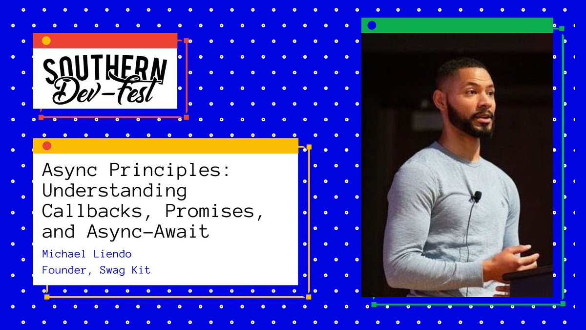 SouthernDevFest.com is proud to announce Michael Liendo 
as a speaker at this year's virtual event!

Reserve your spot now at SouthernDevFest.com for the Nov. 7 event.

#DevFest #GDG #SouthernDevFest