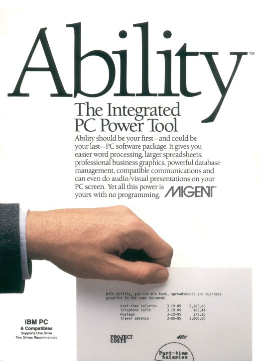 winworldpc's tweet photo. Software Spotlight: Ability

The buzzword of the mid-1980s was "office integration". Ability was a DOS based office suite that delivered on this promise. 

Read more: https://t.co/JKfqEFVd9J https://t.co/nyJwwAZFWm