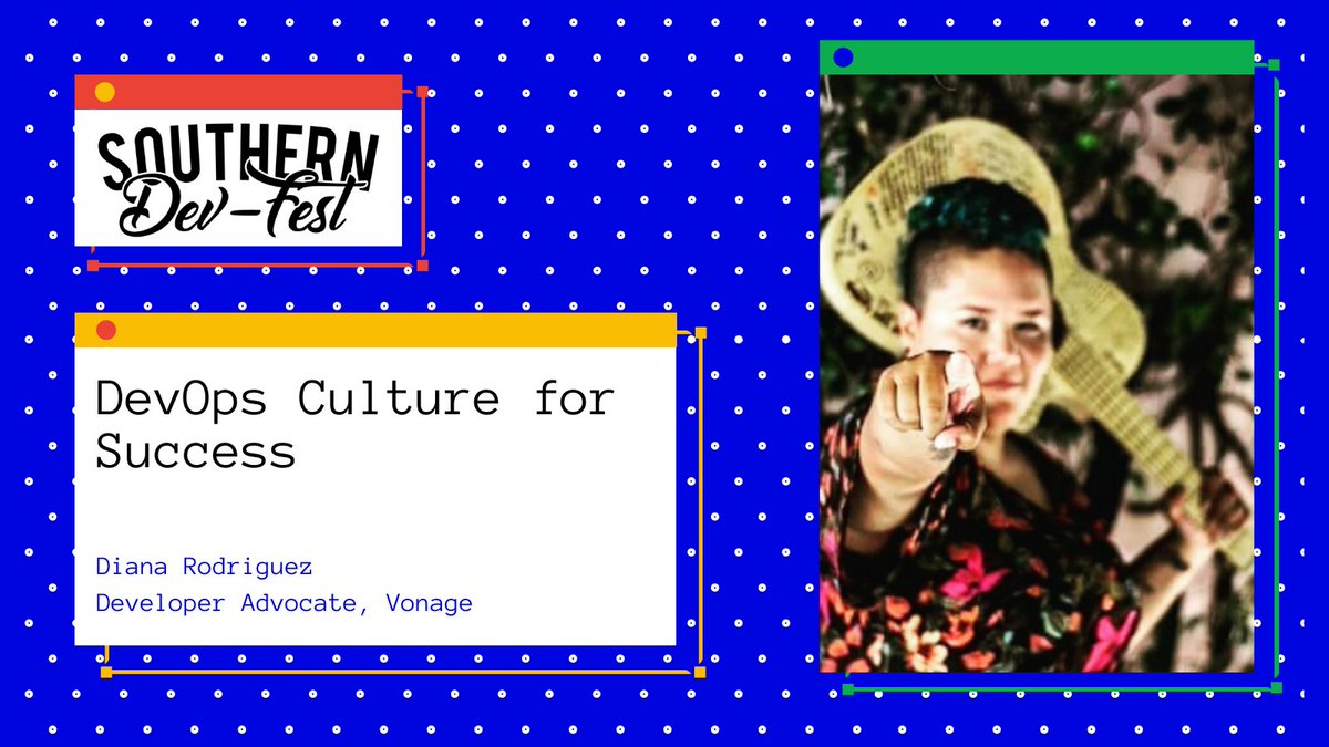 SouthernDevFest.com is proud to announce Diana Rodriguez
as a speaker at this year's virtual event!

Reserve your spot now at SouthernDevFest.com for the Nov. 7 event.

#DevFest #GDG #SouthernDevFest