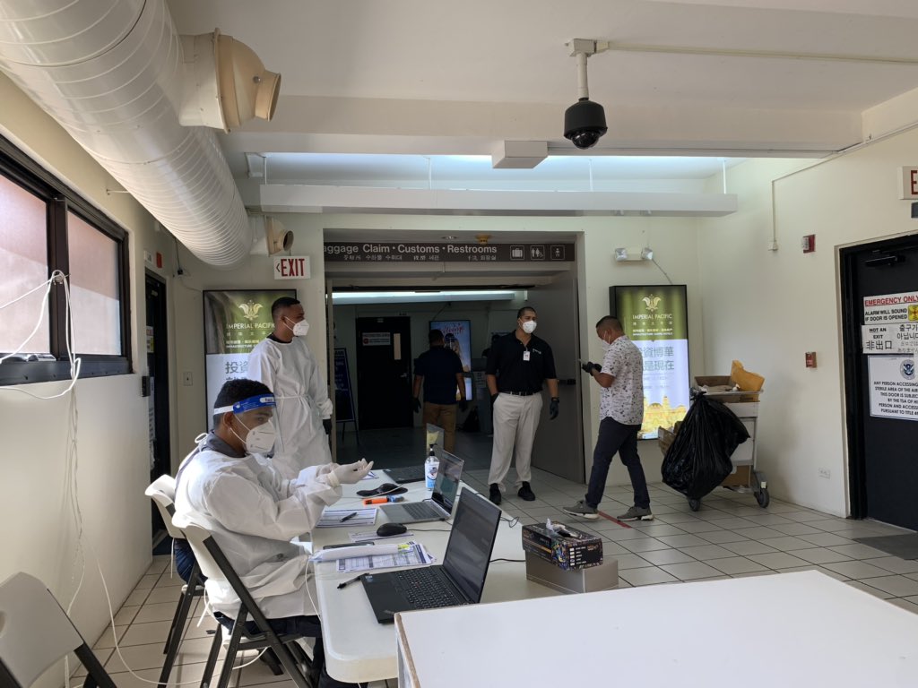emuna670's tweet photo. #CNMI data, health, and quarantine team at your service and at the airport arrivals area. These guys wake up early to ensure the COVID screening and data collection processes are smooth. 👏🏽🙌🏽👍🏽🤙🏽👊🏽 https://t.co/5yakYl2WpV