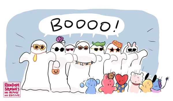 a spooky surprise from booo-tan! ??

#btsfanart #BTS #BT21 #Halloween @BTS_twt 