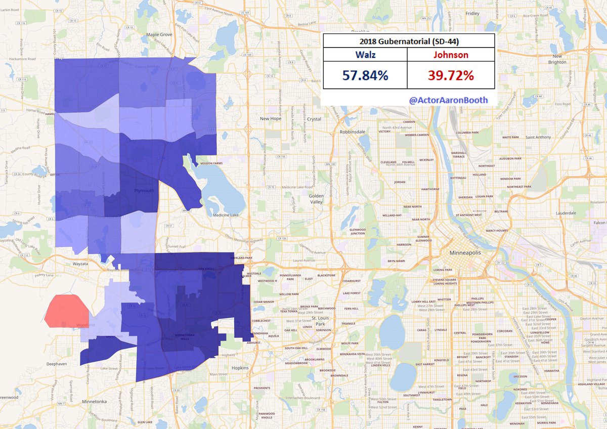 1.  #SD44This was already a DFL target when the incumbent Republican retired. Of all of the 20, this is the only one that is least likely to even be particularly close.