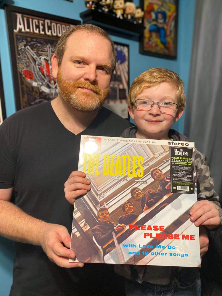 AaronRockerLife's tweet photo. Got my son his first #Beatles album for his 7th birthday! How did I do?! My favorite is Revolver - what’s yours? Happy Birthday buddy! https://t.co/MPFudDTGyT