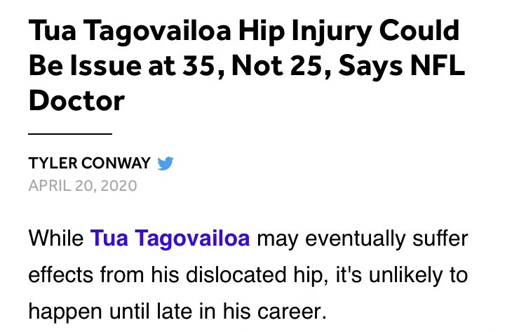 ‘He’s made of glass’A side-note- if you wish an injury on someone you’re a horrible person.The hip injury could have happened to anyone with the way the defenders fell on him. Plus that his only serious injury in college.