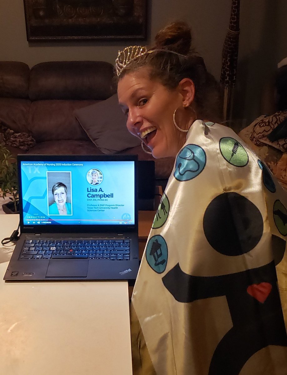 DrNurseIronman's tweet photo. In a gifted tiara and a borrowed #PHNSuperhero cape, I celebrated my colleague and friend being inducted into the Academy of Nursing this evening.
Congratulations, Dr. @lisacampbelldnp !!!!
#609Squad #phnsquad @skneipp1 @AAN_Nursing https://t.co/ZhPOEUHuPQ