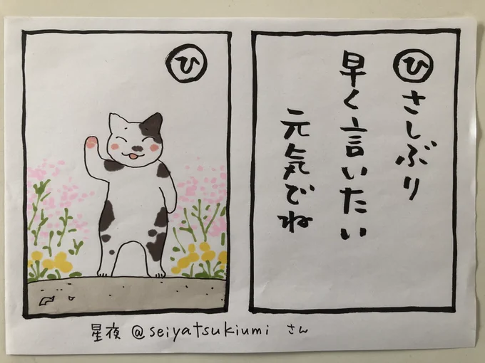 こんにちは
これは、春に寄せていただいた
聖夜@seiyatsukimiさんのお言葉ですが
今もだなと。

なんとか
元気で
ご無事で
#夜廻り猫 