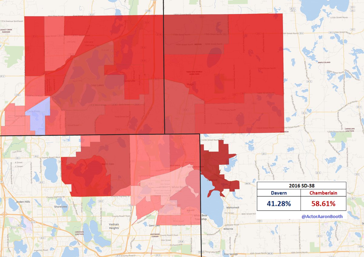 8.  #SD38Chamberlain is a pretty conservative incumbent in this suburban seat that (like 34) used to be pretty solidly Republican. Plenty of outside spending coming into this race this cycle as both parties seem to agree that it is up for grabs.