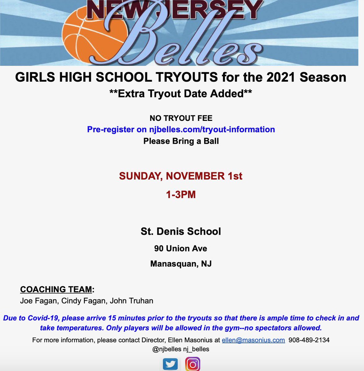 newjerseyrise's tweet photo. ***IMPORTANT VENUE CHANGE***
St Denis School 1-3pm
Tomorrow TRYOUT ~ HIGH SCHOOL
👇🏽👏👇🏾👏🏽👇🏻👏🏿👇👏🏽 👇🏾👇👇🏻👏👏🏿
@klhoops @NJLadiesHoops @iamtakeflight @GthingBBall @NYGHoops @CoachTinyGreen @CGBR27 https://t.co/m2FRoUl04E