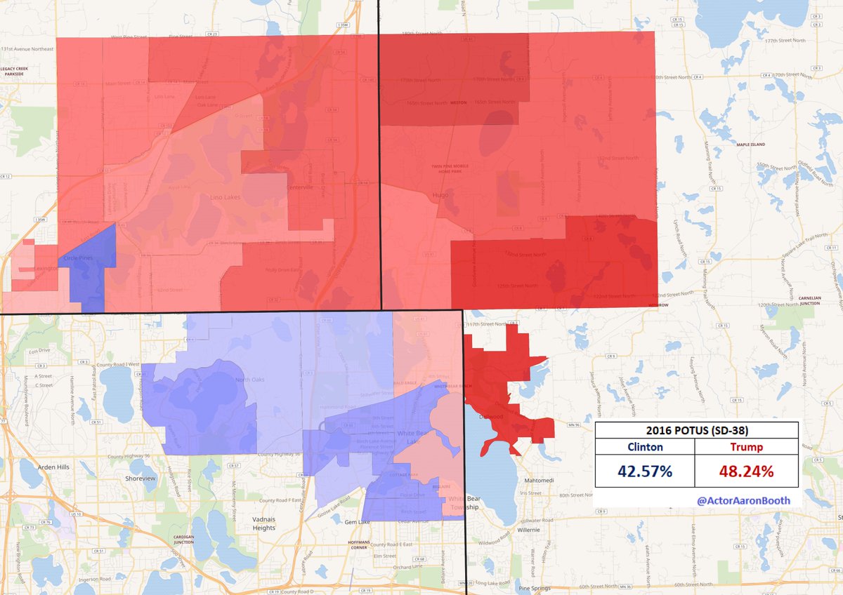 8.  #SD38Chamberlain is a pretty conservative incumbent in this suburban seat that (like 34) used to be pretty solidly Republican. Plenty of outside spending coming into this race this cycle as both parties seem to agree that it is up for grabs.