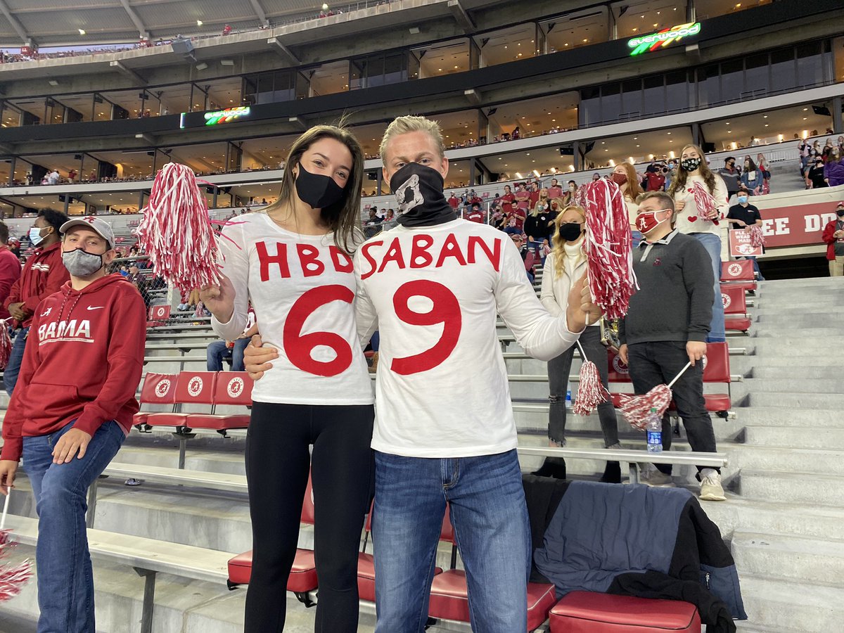 UA_Athletics's tweet photo. Happy Birthday Saban! We are all cheering you on. 🎉🎂 https://t.co/OCvvmwAzJs
