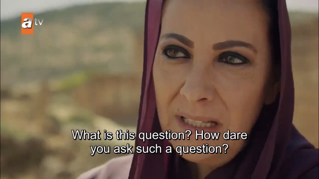 not hazar asking azize a question that she’d never ever answer truthfully he really is miran’s father  #Hercai