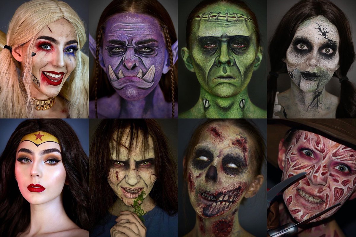 AndromedaMua's tweet image. I just finished 31 days of Halloween so I have a toooon😭 #LPMakeUpComp #LPCostumeComp