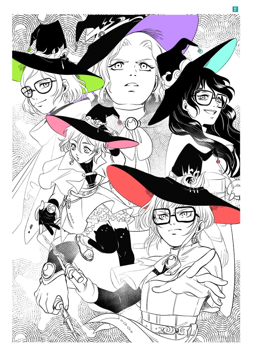 rem_lilim's tweet photo. #witchtober2020  #inktober2020  #inking  #digitalart   #witchtober  #day31 #sapintober #ilustration #witch 
Day 31: my friends and I in a witch version xD

**HAPPY HALLOWEEN! https://t.co/vjonBW5jYX