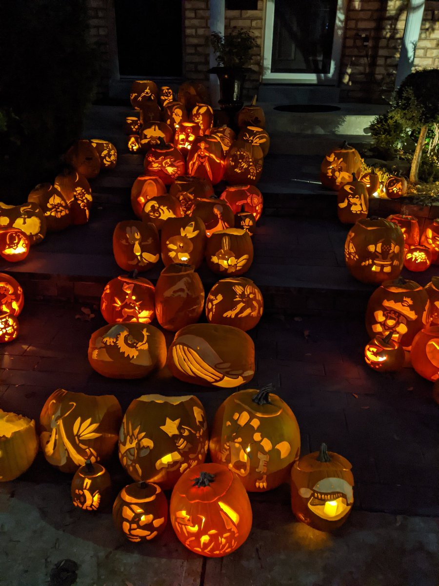 LCKraken's tweet photo. It's that time of year here is all 135 gen 3 pokemon pumpkins! Happy Halloween from the Toronto Pokemon house!

@Pokemon I hope you appreciate this pumpkin offering!

#pokemon #Halloween2020 https://t.co/pK2REJyRzv
