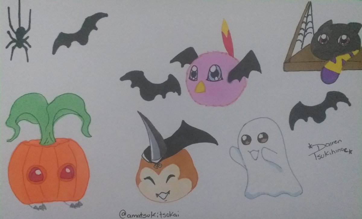 AmatsuKitsukai's tweet photo. Día 31: Digimon en Halloween
Me disculpo, es lo mejor que puedo hacer para no explotar mi cabeza :C
#digitober #digitoberx #digitober2020 #digimon #digimonbebe #traditionalart #fanart https://t.co/UOOW0QxOfD