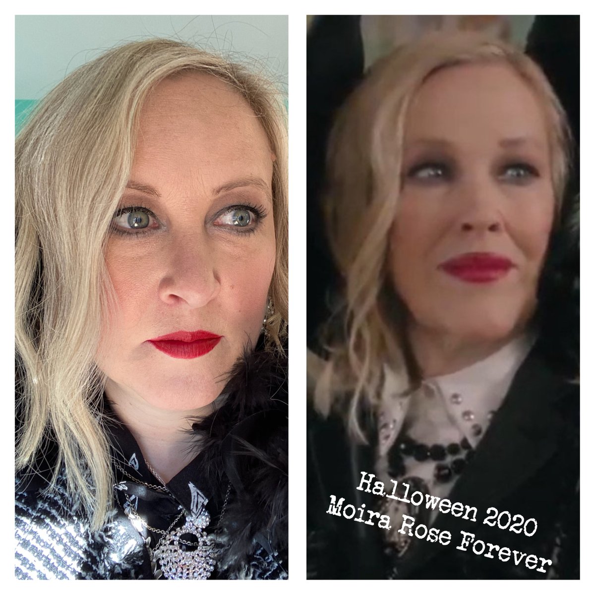 mindlessabandon's tweet photo. Happy Halloween!  #MoiraRose #JohnnyRose @SchittsCreek @danjlevy https://t.co/sr6RgYdahd