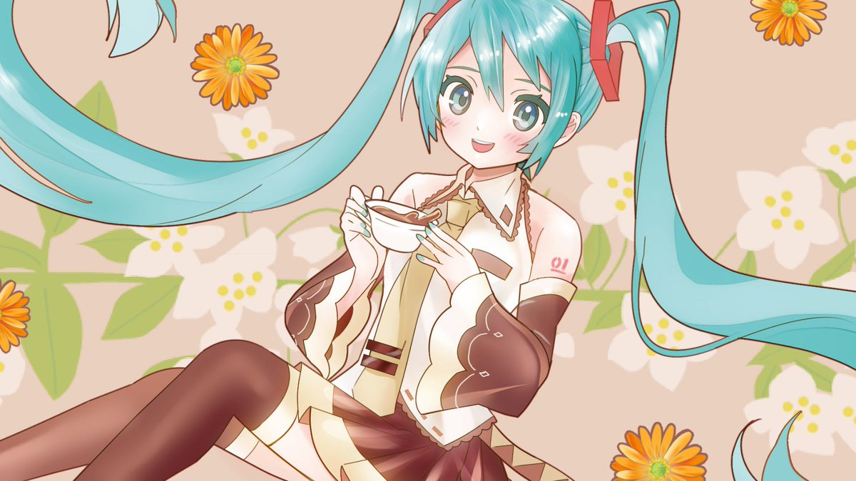初音ミク「#紅茶の日 
大好きな初音ミクさんとともに! 」|milktea＋のイラスト