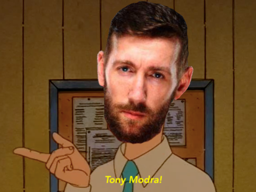 Art0Donnell's tweet photo. It's King of the Hill, but @SimpsonsWWE should see it anyway. @Sixftfiiiiive #TonyModra #WWE #WWENXT https://t.co/NNeBVgaw4k