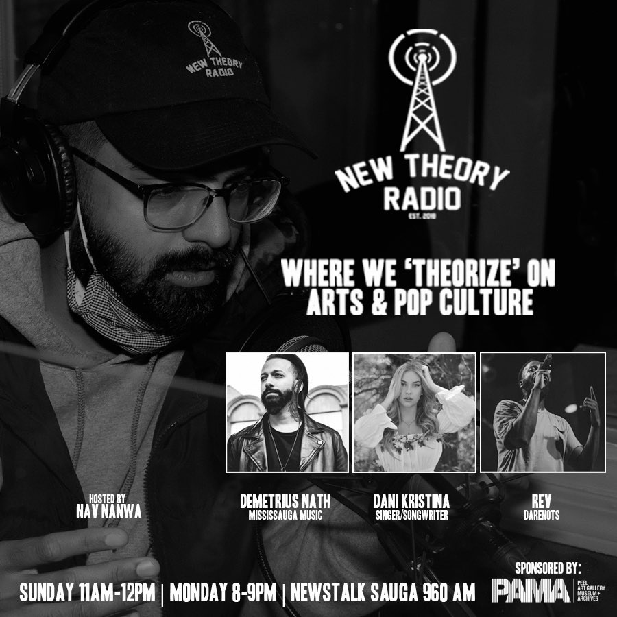 New Theory Radio (@newtheoryradio) on Twitter photo Don't miss a <a href="/Mississauga_M/">Mississauga Music</a> Awards edition of NTR tomorrow (11am) & Monday (8pm)ππ
Host <a href="/navnanwa/">Nav Nanwa</a> welcomes <a href="/antiskepticent/">antiskeptic ent</a>'s Demetrius Nath, <a href="/itsDaniKristina/">πππ§π’π£ππ₯π ΰΌ</a> & <a href="/DARENOTS/">DARENOTS</a>'s REV to discuss the awards & more πΈ
Tune in only on <a href="/sauga960am/">@Sauga960AM</a>!Β π»
NTR is presented by <a href="/visitpama/">Peel Art Gallery, Museum and Archives (PAMA)</a> π¨ Don't miss a <a href="/Mississauga_M/">Mississauga Music</a> Awards edition of NTR tomorrow (11am) & Monday (8pm)ππ
Host <a href="/navnanwa/">Nav Nanwa</a> welcomes <a href="/antiskepticent/">antiskeptic ent</a>'s Demetrius Nath, <a href="/itsDaniKristina/">πππ§π’π£ππ₯π ΰΌ</a> & <a href="/DARENOTS/">DARENOTS</a>'s REV to discuss the awards & more πΈ
Tune in only on <a href="/sauga960am/">@Sauga960AM</a>!Β π»
NTR is presented by <a href="/visitpama/">Peel Art Gallery, Museum and Archives (PAMA)</a> π¨