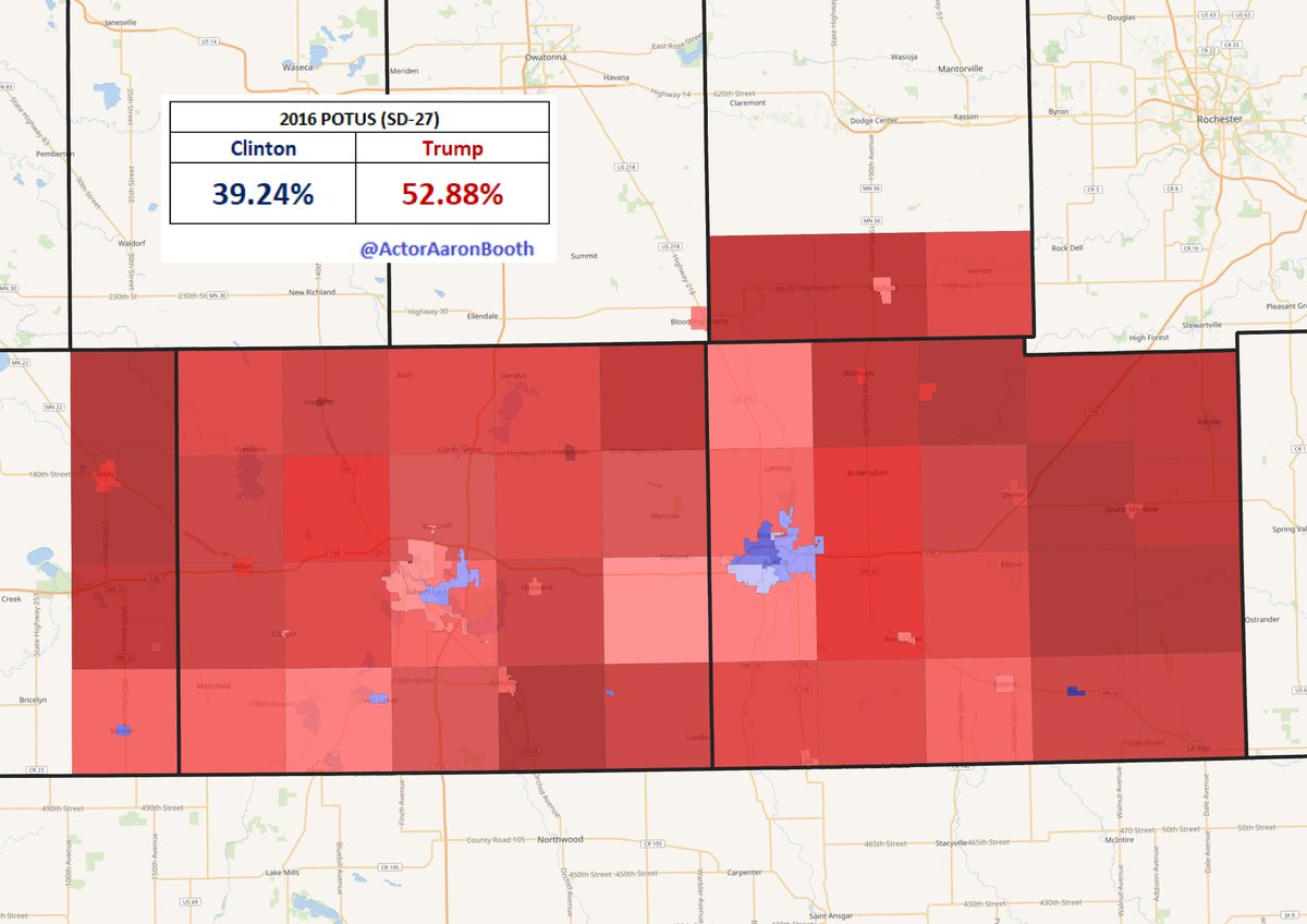 14.  #SD27This district is another rematch from 2016. They GOP sees an opportunity here as even Walz only carried it by low single digits in 2018. If the GOP is having a good night, this is where you would be seeing it.