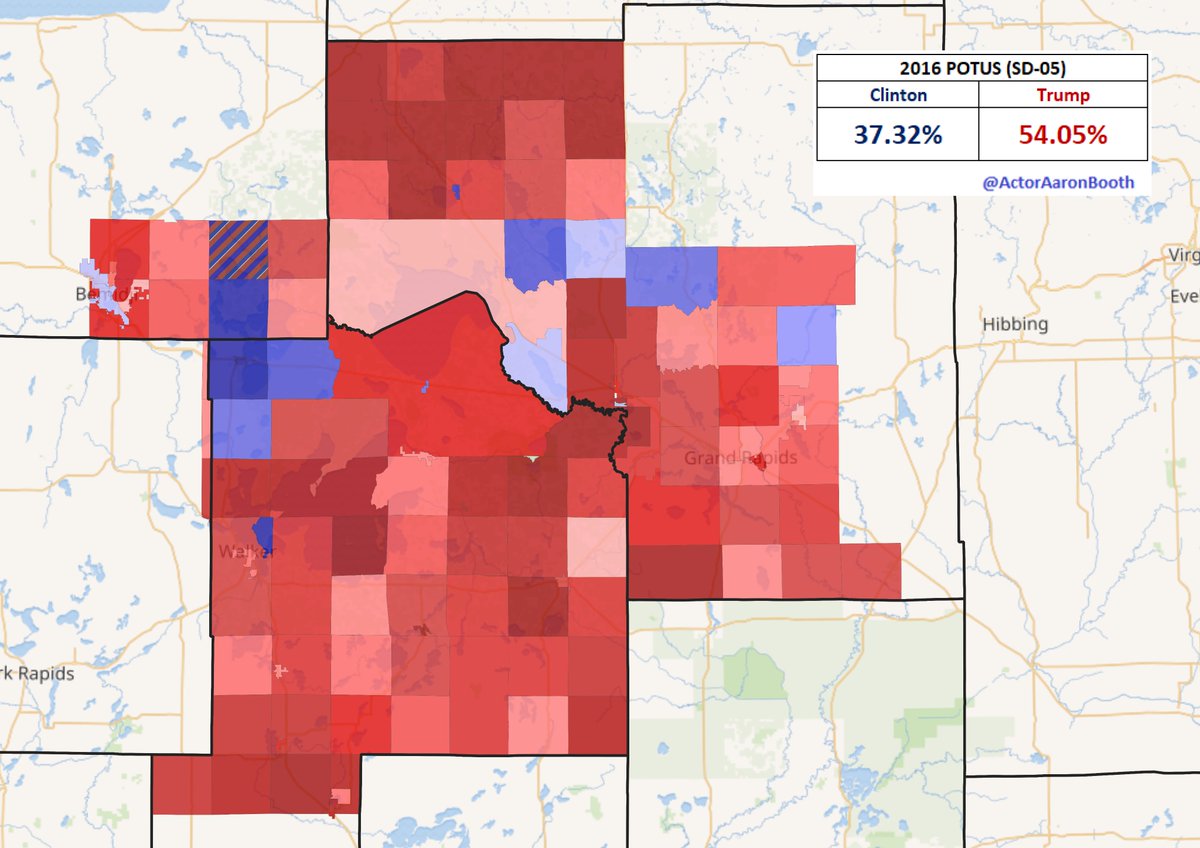 13.  #SD05This district in northern MN is going to be a tough one for the DFL, but they have a pretty solid candidate in the sitting Bemidji Mayor. Bemidji and Grand Rapids are going to be places the DFL will need to net quite a few votes out of. Trump carried both in 2016.