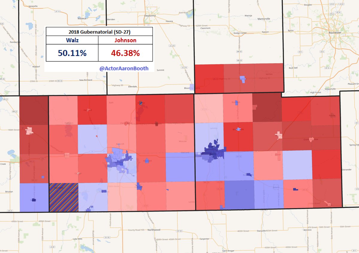 14.  #SD27This district is another rematch from 2016. They GOP sees an opportunity here as even Walz only carried it by low single digits in 2018. If the GOP is having a good night, this is where you would be seeing it.