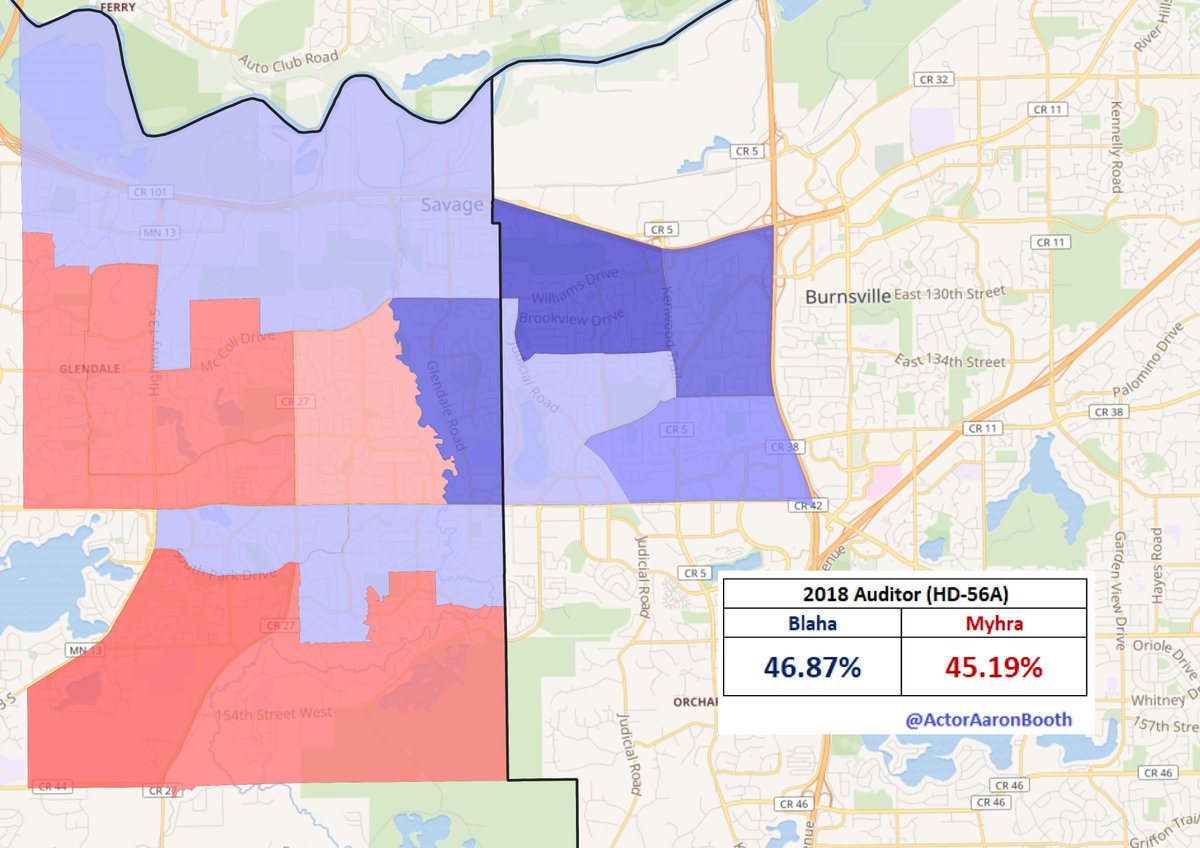 15.  #HD56AThis is an open seat after the 1-term DFL member who flipped the seat in 2018 decided to retire. The GOP candidate here used to represent the district, though she lost it in her unsuccessful 2018 statewide race.