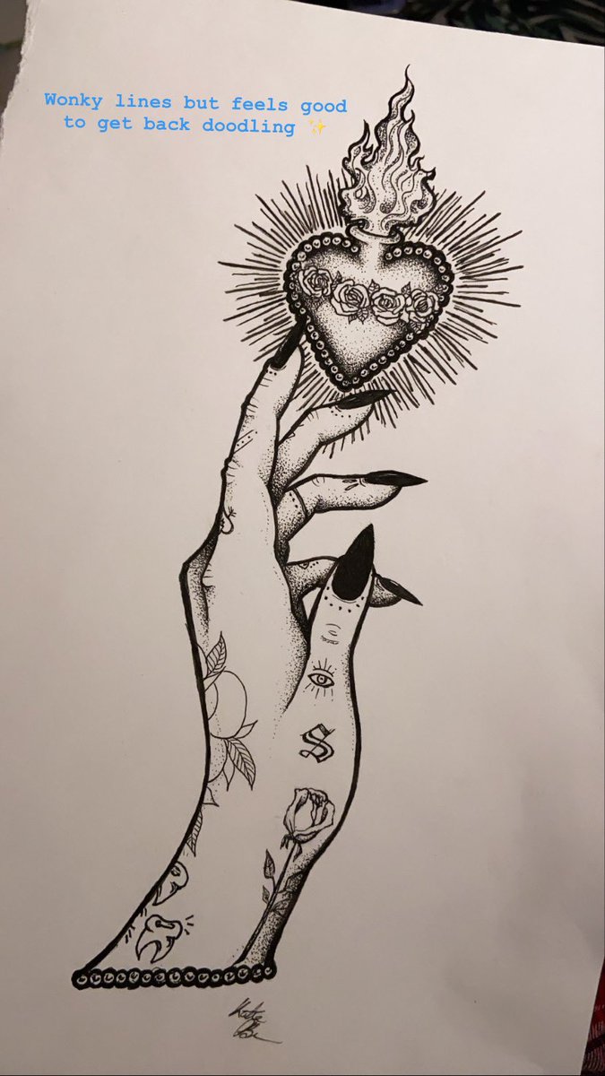 Katelynobrien95's tweet photo. Getting back to being creative this lockdown 🖤 #LockdownIreland #Doodles #keepingmysanity https://t.co/v4sJ5L9VxI