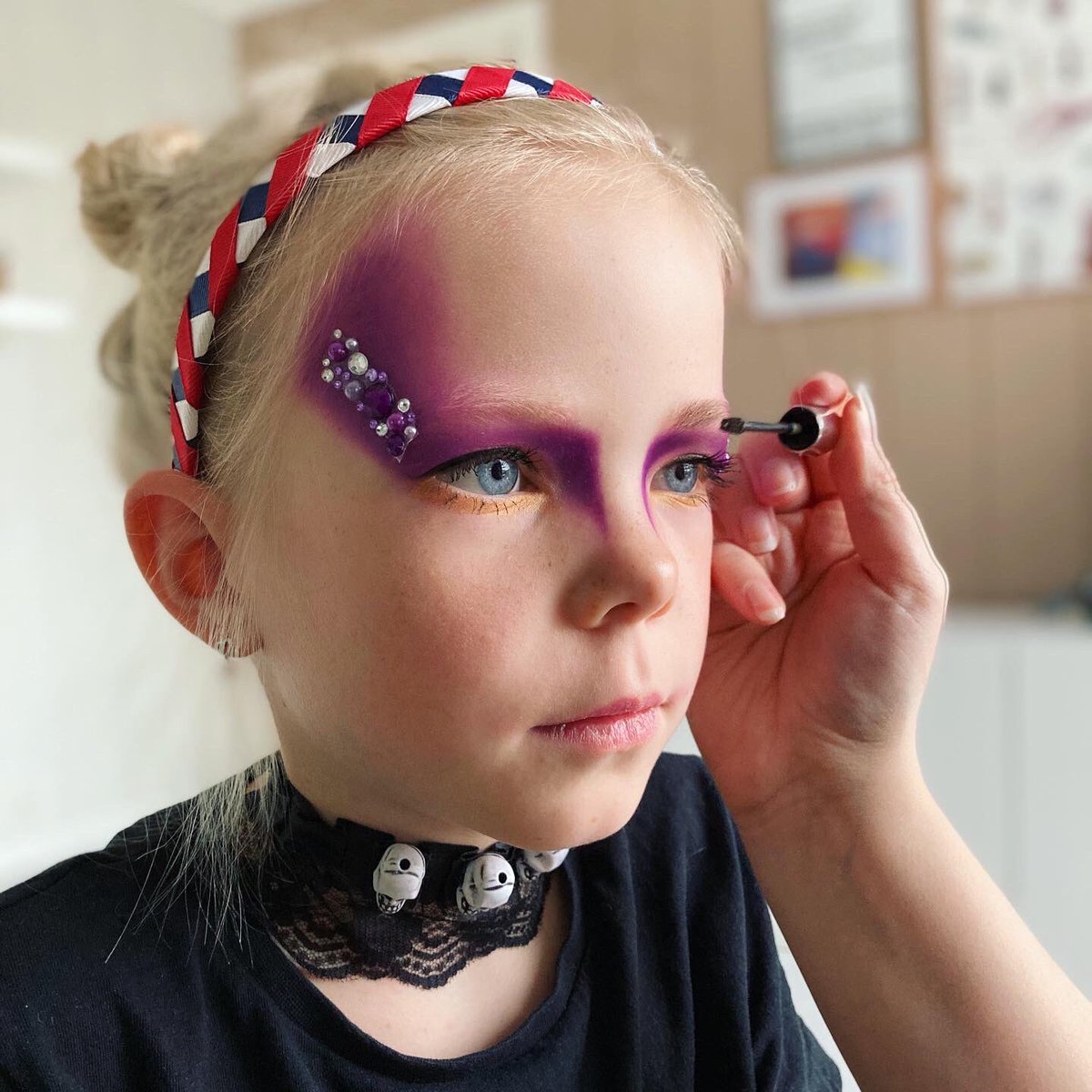 My niece Olivia loves Zombies2 and was Wynter <a href="/BabyAriel/">ariel rebecca</a> at her Halloween party today🐺 I did a pearly Wynter Glam on her💜